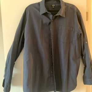 Blue long sleeve button up shirt XXL Apt.9